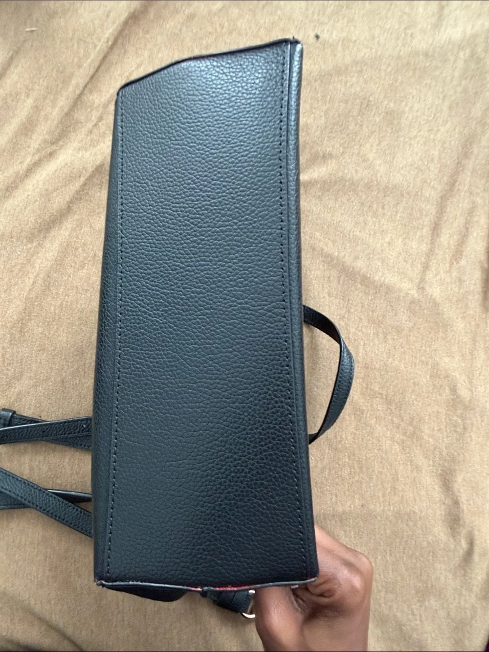 Coach Black Pebble Leather Tote with Gold Hardware and Removable Strap